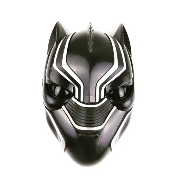 black panther Детские Вечерние Маски на Хэллоуин, светодиодный светящиеся маски Бэтмена, Человек-паук, Америка, капитан, Железный человек, Халк, маска "Звездные войны" - Цвет: black panther
