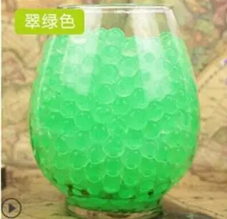 

Emerald 100pcs Large Hydrogel Pearl Shaped Big 2-3cm Crystal Soil Water Beads Mud Grow Ball Wedding bonsai plant Growing Bulbs
