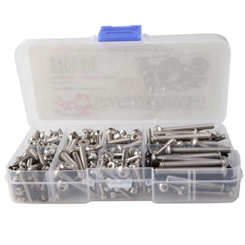 Screw Kit With Box For 1/7 Short Truck Rc Car Screw Stainless Steel Screws Box Repair Tool Kit For Traxxas Udr Rc Parts