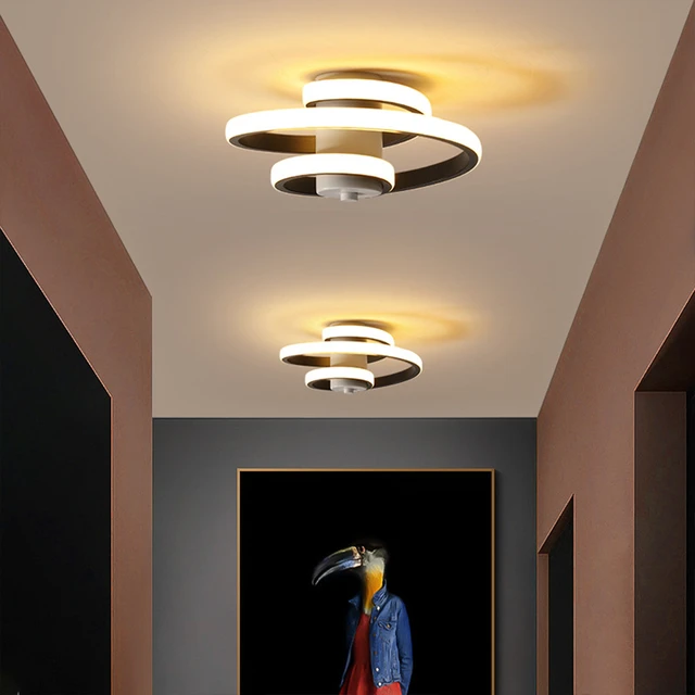 Plafonnier LED moderne, 24 W, design créatif en forme de spirale