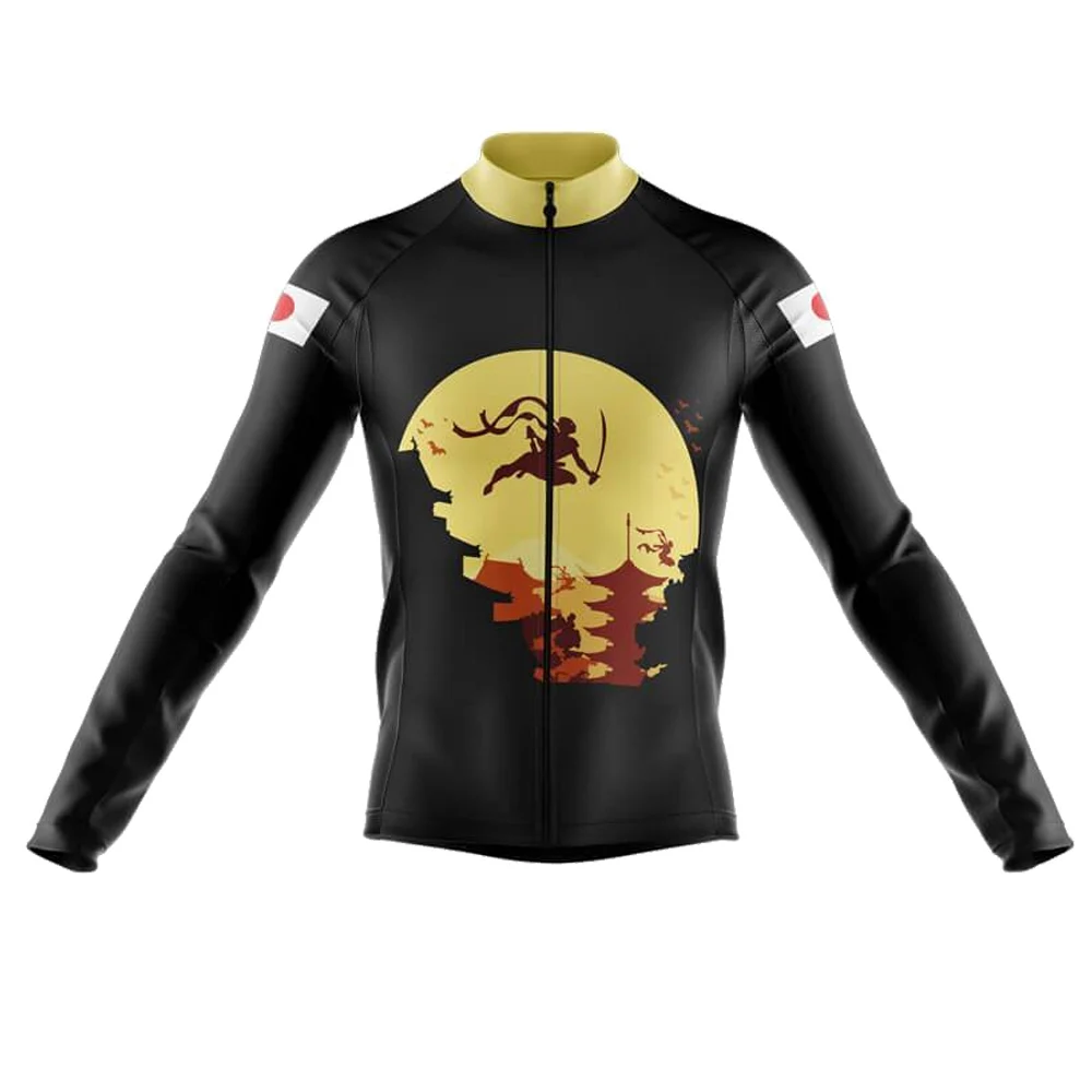Japan Men Cycling Long Sleeves Wear Winter Fleece &thin Jersey Ciclismo Mtb Jersey Maillot