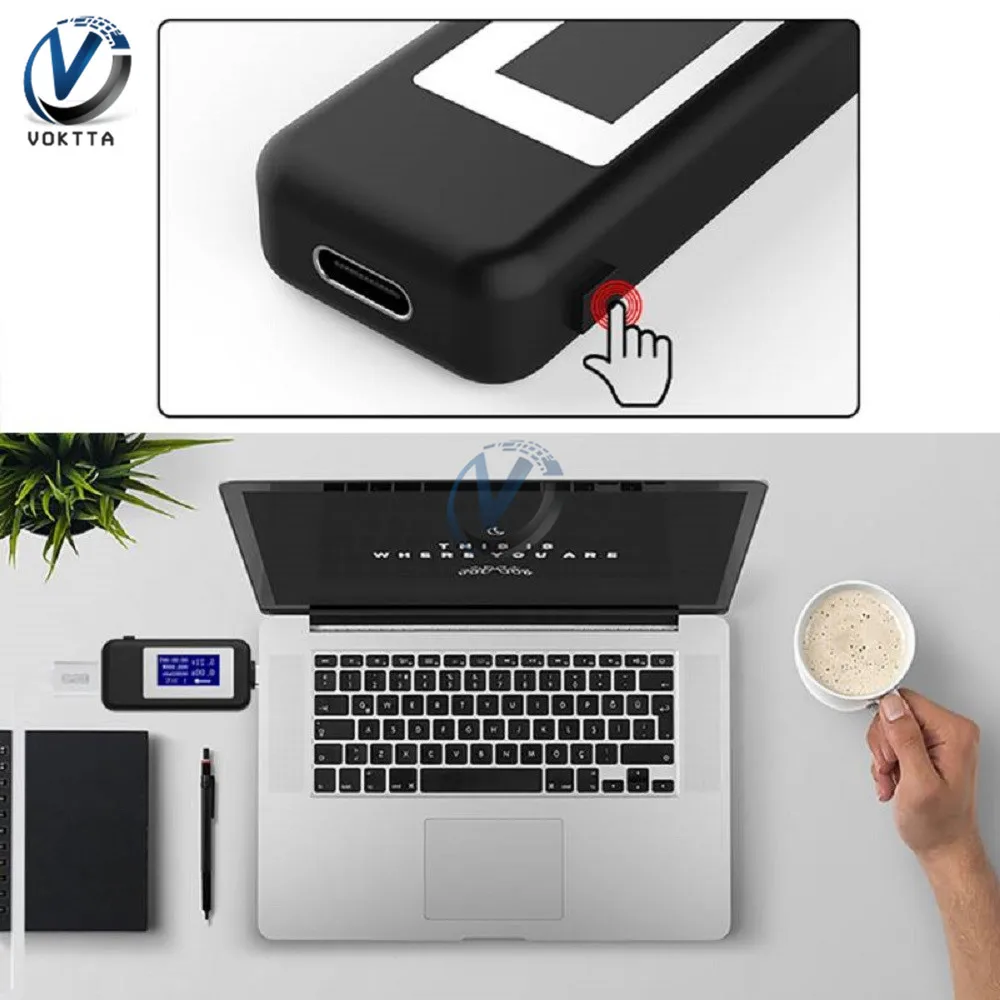 USB тестер Type C ЖК цифровой вольтметр амперметр напряжения и тока детектор