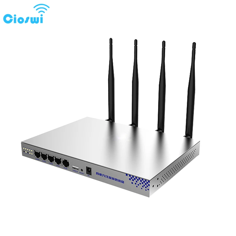 

Cioswi Dual Band 750Mbps Commercial router USB 2.0 interface Wifi Wireless Router 4 antenna Simple Easy setup Wifi Hotspot