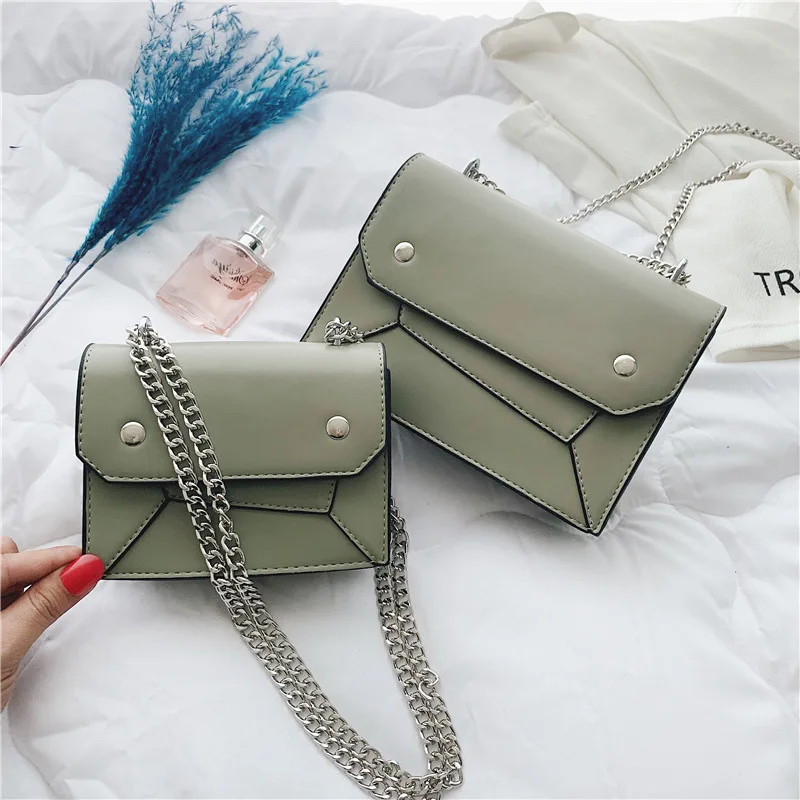 

CHIC Bag Women's 2019 New Style Korean-style Fashion Joint Chain Square Sling Bag INS Versatile Shoulder WOMEN'S Bag