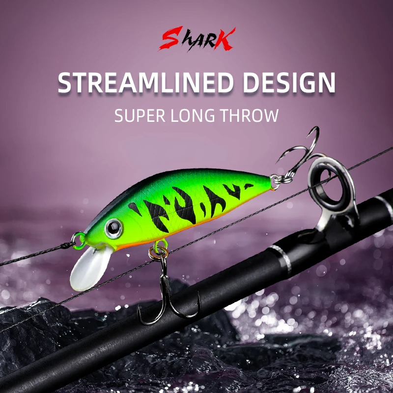 BEARKING 50mm 4.4g 사일런트 핫 모델 낚시는 미노우 품질 전문 태클을 선택하기 위한 하드 미끼 10색을 미끼로 사용합니다.