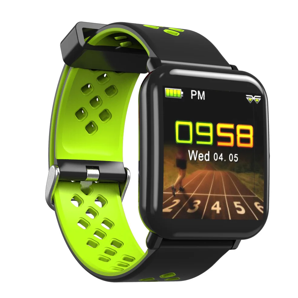Men Outdoor Bluetooth Smart Bracelet Heart Rate And Blood Pressure Sleep Monitoring Gray Black Sent Randomly |