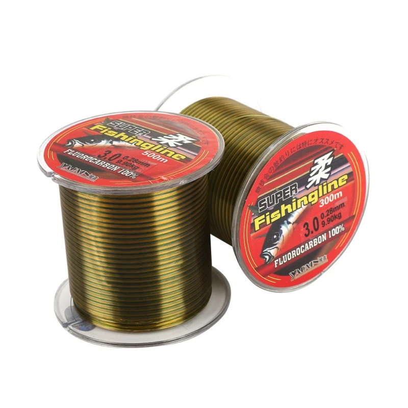 500m Nylon Fishing Line Fluorocarbon Coated Monofilament Fishing Leader