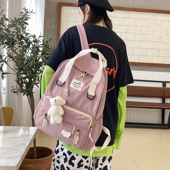 

Girl Cute Japanese Backpack Women College Style School Bags for Teens Female Korean Harajuku Middle School Student Backpack New