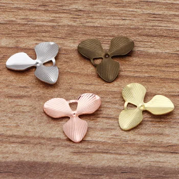 

1000pcs 18mm Brass Metal 3 Petals Flower Charms Ornaments DIY Stuffs Jewelry Accessories DIY Wedding Jewelry Set Wholesale