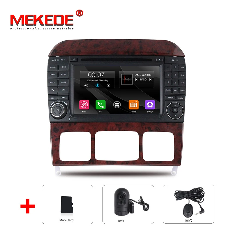 MEKEDE 2din автомобильный DVD мультимедийный плеер для Benz S Class S400 S420 S430 S500 CL600 с gps навигацией BT Радио стерео - Цвет: add DVR