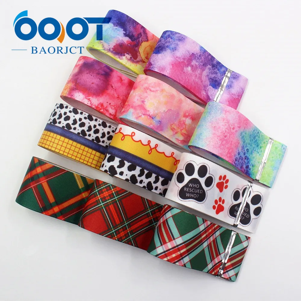 OOOT BAORJCT I-19809-1873 38 мм 10 ярдов мультфильм термопечать ленты grosgrain ремесла Лук cap DIY
