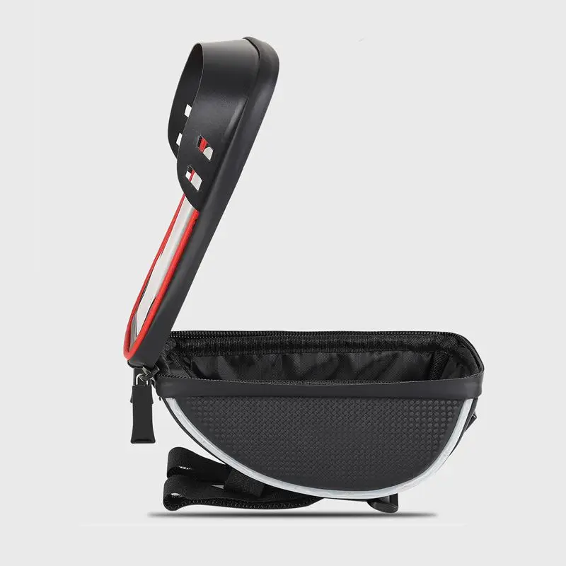 Outdoor Bicycle Front Tube Rack Package Comes With Colored Lights Mountain Bike Waterproof Touch Screen Mobile Phone Bag