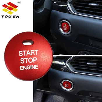 

YOUEN START Engine Button Replace Cover STOP Key Accessories Switch Decoration Universal For Mazda 3 BM BN 6 GJ1 GL CX-4 CX5