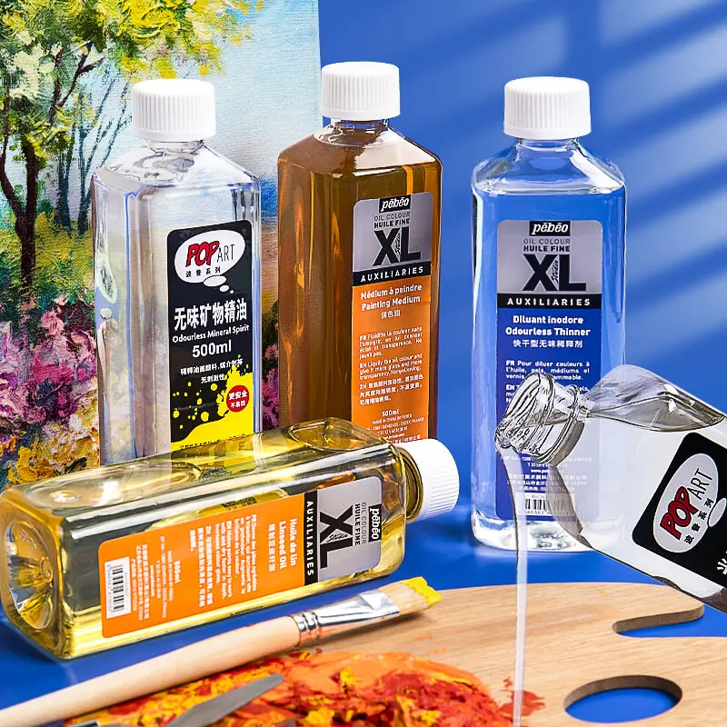 Pebeo 500ML Oil Paint Thinner Colorless And Odorless Oil Paint Medium Art Supplies Painting Tools Additive Drawing Art