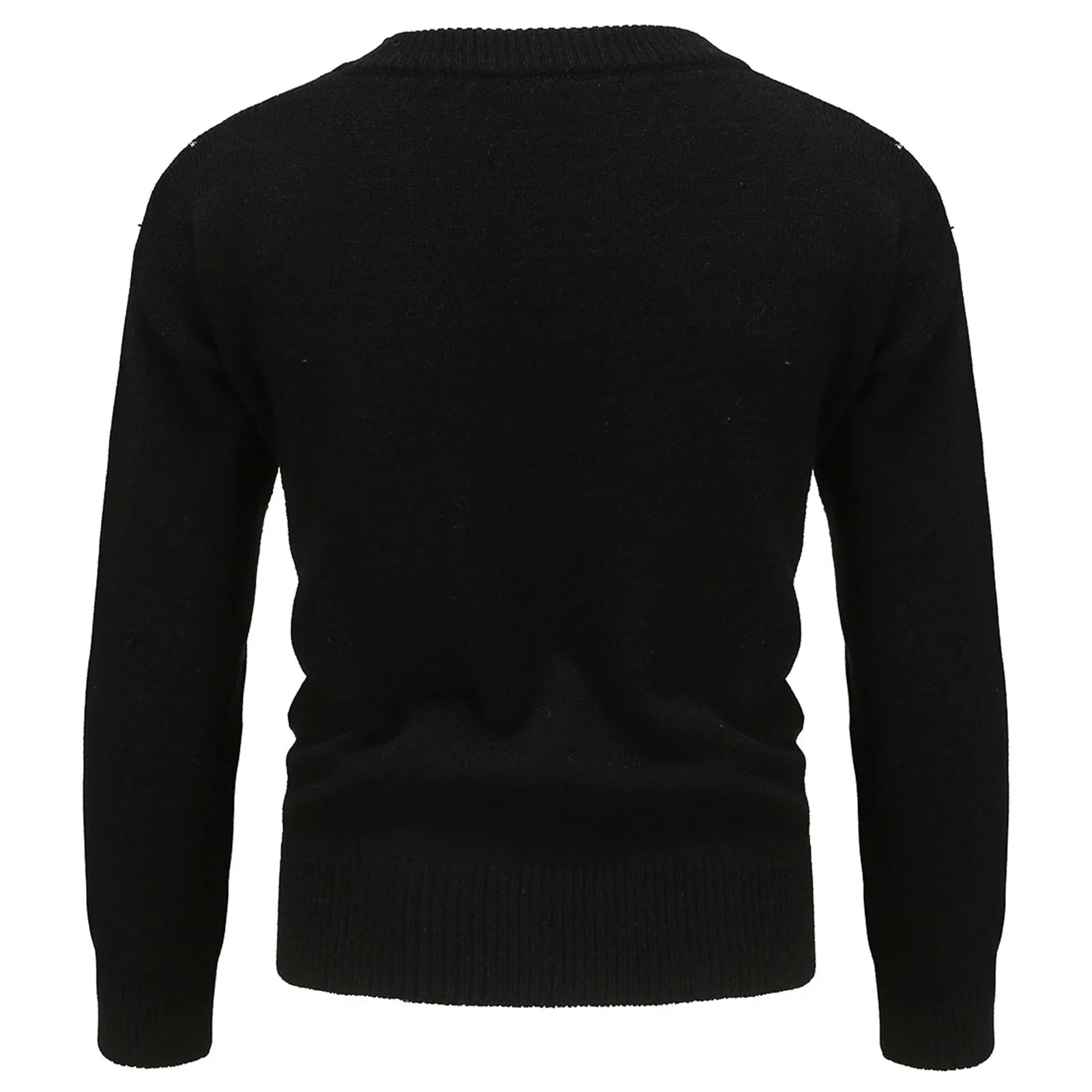 2021 Autumn Winter New Men Pullover Sweater Warm Bottoming Shirt Loose Edition Shoulder Cuff Head Round Neck Letter Sweater 2
