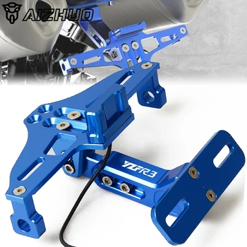 

Motorcycle Adjustable License Number Plate Frame Holder Bracket FOR YAMAHA YZF R3 YZFR3 YZF-R3 2015 2016 2017 2018 2019