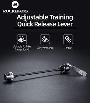 

ROCKBROS Road Bike Wheel Hub Skewers Bike Quick Release Rear Axle Structure For Bike Trainer Stand Ultra-light Alloy Axis QR MTB