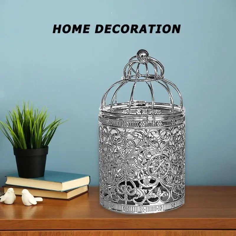 Клетка Форма Подсвечники Tealight полые металлические железные Европейский Стиль Нежный реквизит индивидуальные подсвечники домашний декор