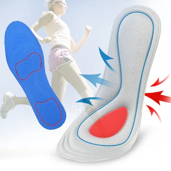 

2 Pairs 4D Sport Running Mesh Breathable Insoles Massage Support Sweat Absorption Insoles For Men And Women Inserts Pads