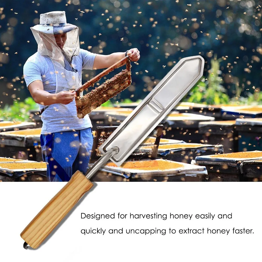 Electric Honey Uncapping Tool Scraper Extractor Bee Beekeeping Equipment with Wooden Handle Stainless | Дом и сад