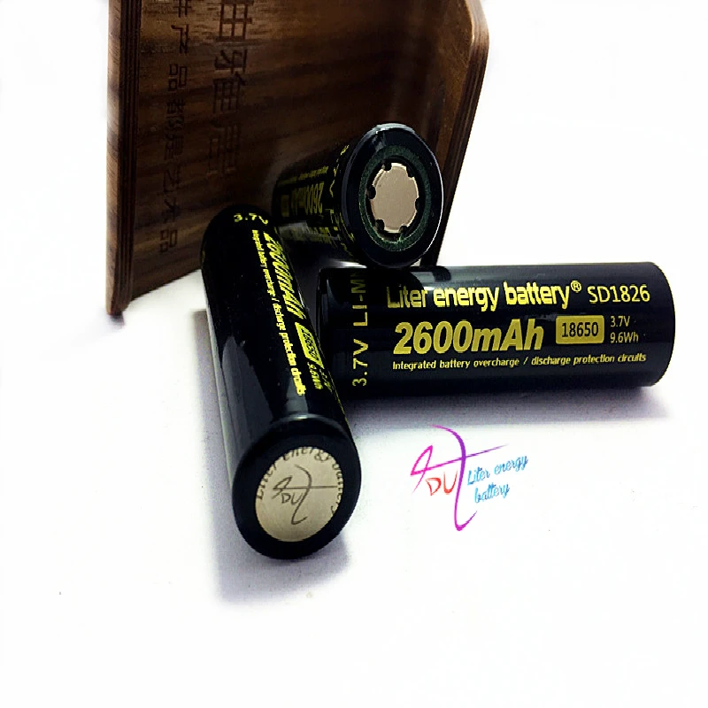 

10 шт./лот, новинка, оригинал, 18650, оптовая продажа, 100% аутентичная литровая батарея, 18650 3,7 В 2600 мАч, литий-ионная батарея для планшетных ПК Дюймов