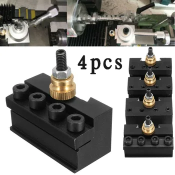 

4pcs Min Lathe Capacity Cutting Holder Turning And Facing Aluminum Alloy Insert