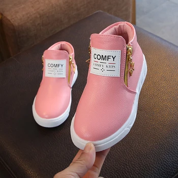 

Kids Flat Shoes For Boy Girl New Autumn Winter Children Baby White Soft Flat Shoes Kids Anti Slip Fashion chaussure enfant D30