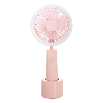 

Air Cooler Mini Portable USB Fan Rechargeable LED Light Fan Desk Adjustable Angle 3 Speeds for Home Office Outdoor P EL