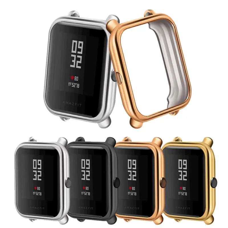 

metal Screen Case Protective Cover Protector Frame Shell Replace Film for Huami Amazfit bip lite Smart Watch Accessories TSLM1