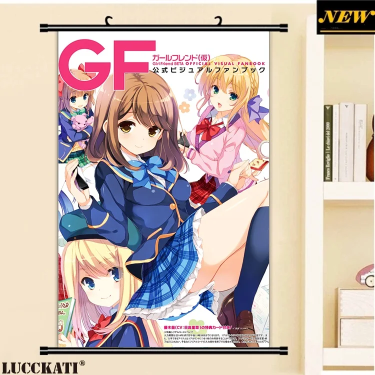 40X60CM Girlfriend (Kari) Beta onpu GF christmas sexy loli cameltoe cartoon anime art wall picture scroll canvas painting poster |
