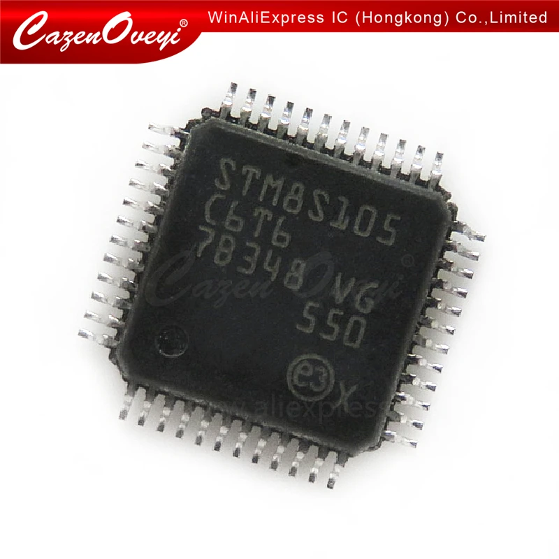 2 шт./лот STM8S105C6T6 STM8S105 TQFP-48 новый оригинальный IC в наличии | Электронные компоненты