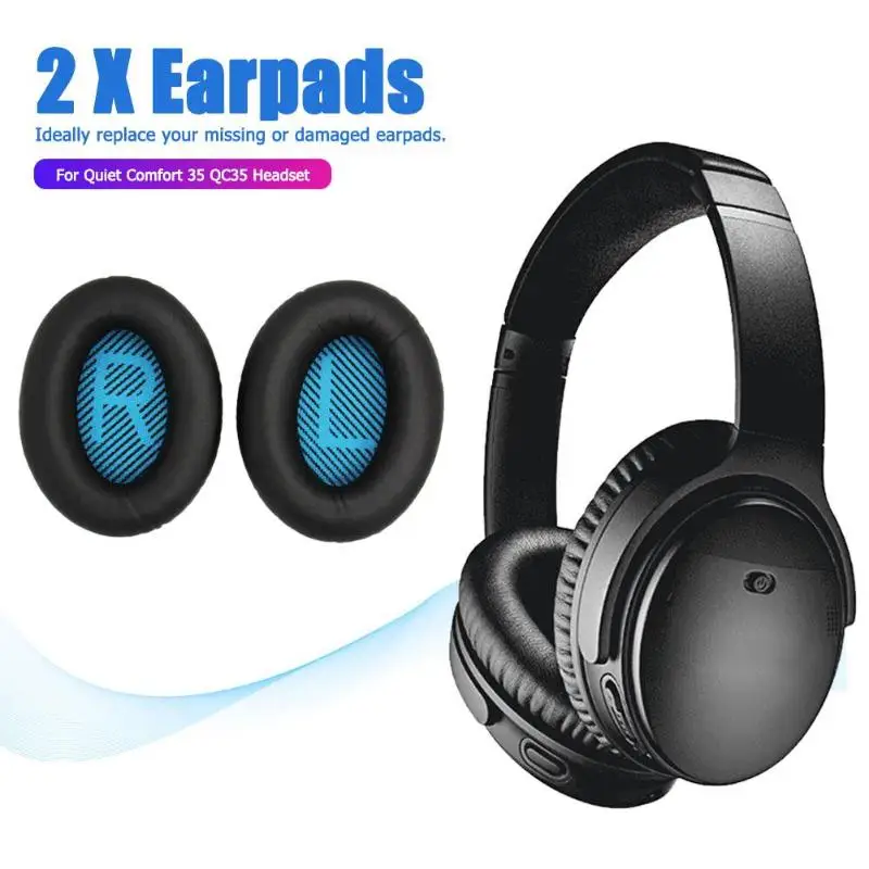 1 pari сменные амбушюры w/L+ R ватный диск для бесшумный комфортный 35 QC35 гарнитура наушники аксессуары