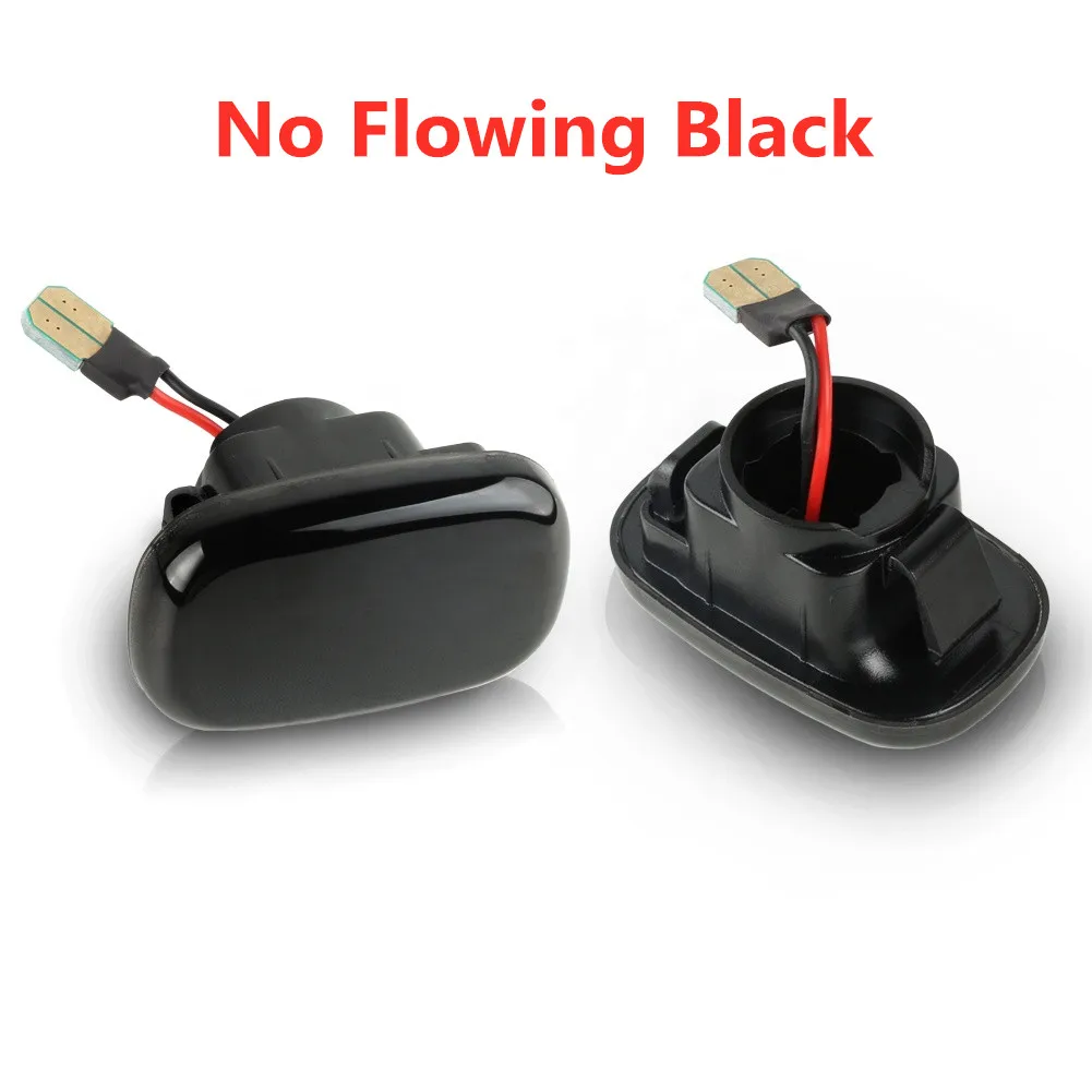 2X Dynamic Led Side Marker Flowing Turn Signal Light Panel Lamp for Toyota Corolla E10/E11/E12 Yaris Verso Hilux RAV 4 Prius - Испускаемый цвет: No Flowing Black