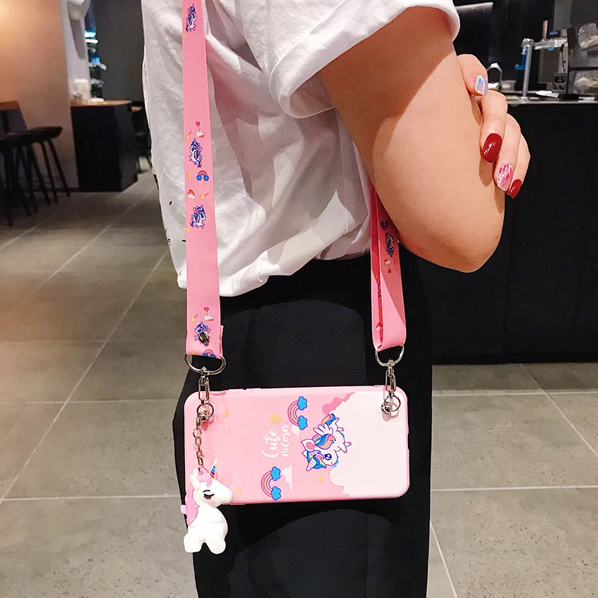 Unicorn Phone Case With Strap Rope