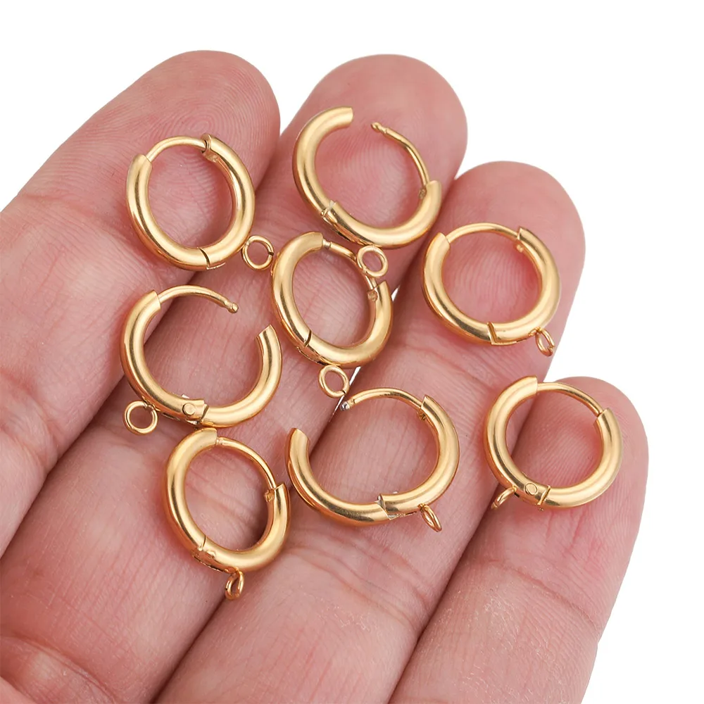 10PCS Stainless Steel Back Clips Ear Hooks Earrings Settings for Components DIY Jewelry Making Supplies Parts Wholesale Items | Украшения и