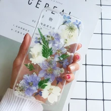 Tfshining настоящий прессованный высушенный чехол с цветами для iphone 11 11pro max X XR Xs max 6 6s 7 8 plus, прозрачный чехол, блестящий девчачий чехол