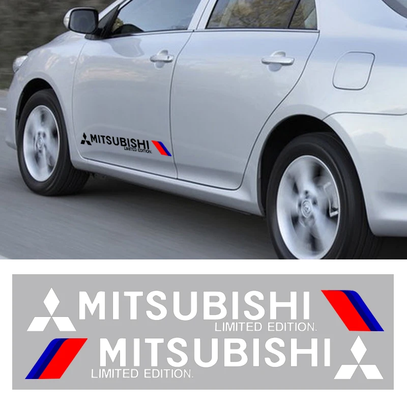 2pcs Car Body Decal Sticker Badge Decorative for Mitsubishis ASX Lancer Pajero Outlander L200 EVO EX | Автомобили и мотоциклы