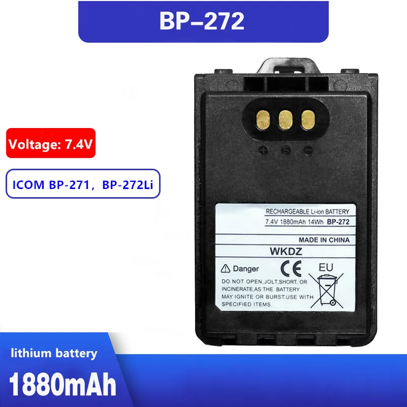 Аккумулятор BP272 для Φ 31E 51A 51E ICOM IC 31A аккумулятор + Зажим ремня 1880 мАч|vhf uhf dual band|dual band