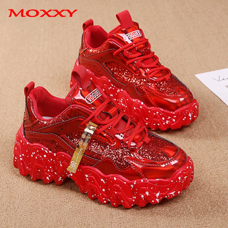 red glitter shoes womens
