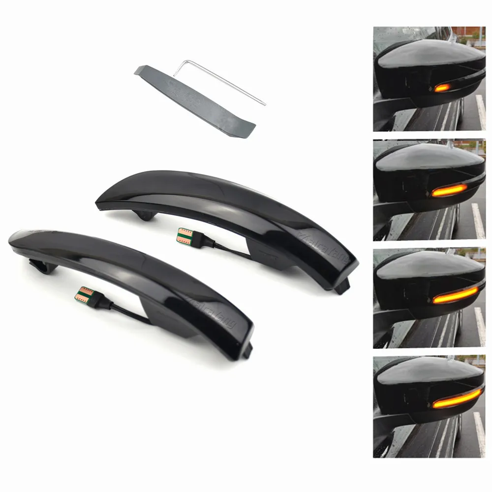 

2pc Dynamic Turn Signal Light LED Side Wing Rearview Mirror Indicator Blinker Repeater Light For Ford ECOSPORT Kuga Escape 13-18