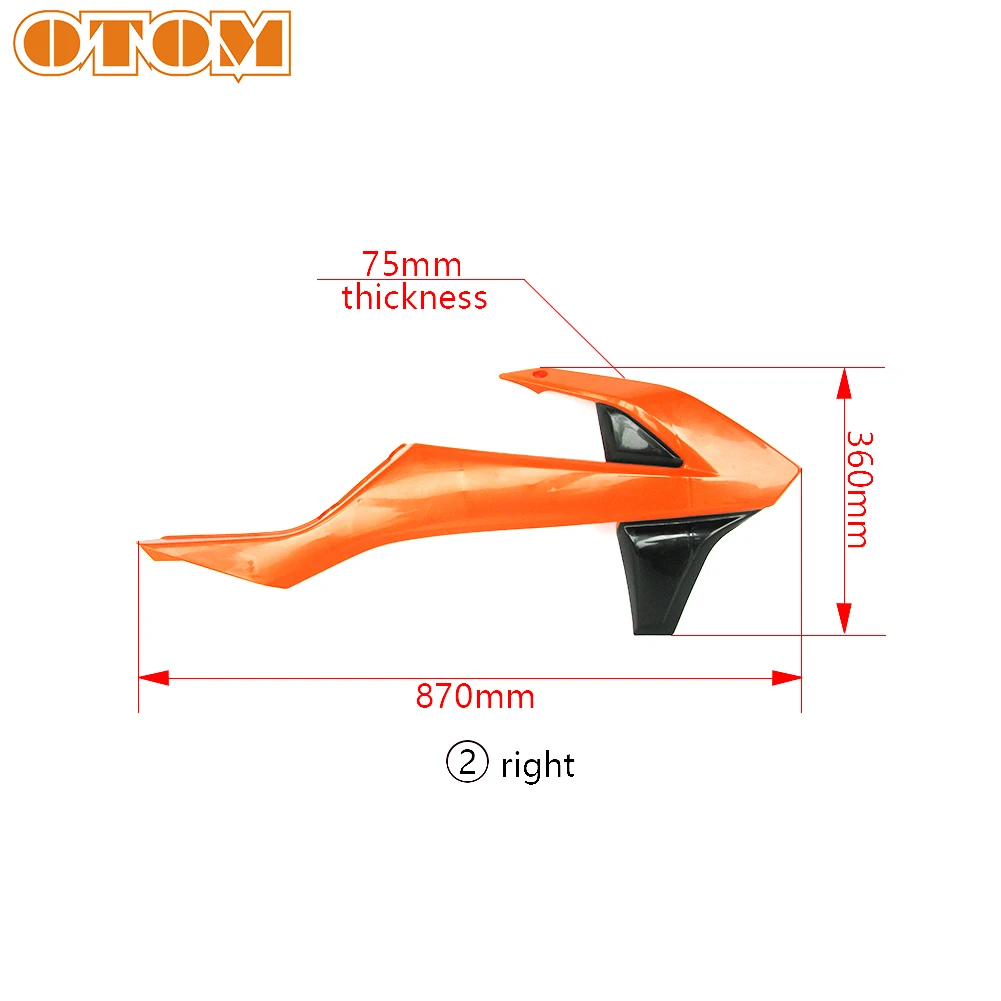 OTOM Брызговики мотоцикла кожухи радиатора Пластиковые Передние боковые панели спойлер для KTM SX125 150 250 SXF250 350 450 XC250 300