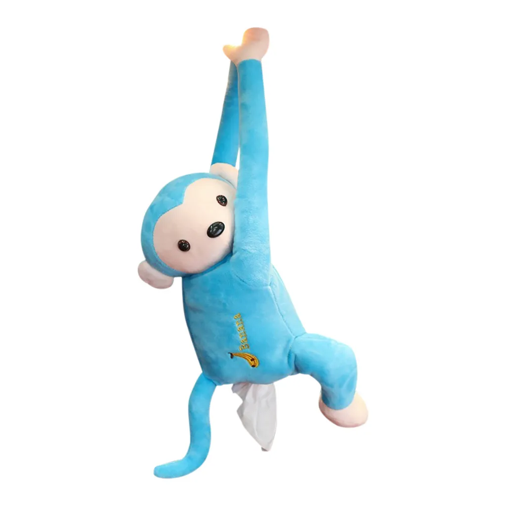 CARPRIE Car Tissue Boxes Creative Cartoon Monkey Home Office Car Hanging Paper Napkin Tissue Box Cover Holder Portable Paper Box