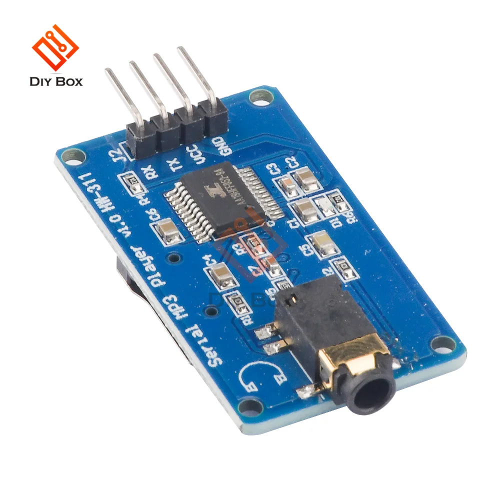 YX5300 MP3 Player Module Wav Format Music Player Voice Serial Port Control Music Module TF Card Slot