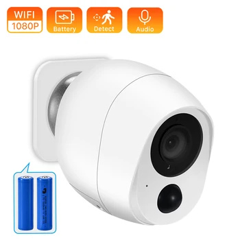 

1080P WiFi Camera 2pcs 3000mAh Battery Powered 2.0MP HD Outdoor Wireless Security IP Camera Surveillance Weatherproof PIR Alarm
