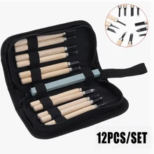 12 шт./компл. с высоким содержанием углерода Сталь резьба по дереву профессиональный чип деталь зубила для ручной инструмент для дерева 12 разных форм