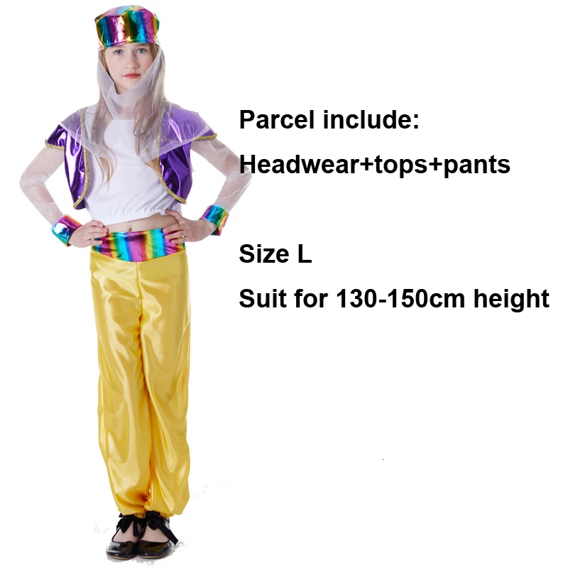 Luxury Children Halloween Carnival Ancient Arab Aladdin Cosplay Costumes for Kids Boys Girls Princess Belly Dance Clothing - Цвет: As photo