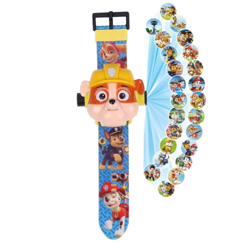 Лапа детская игрушка цифровые часы проекция 24 стиля мультфильм узоры время часы Marshall Zuma действие «Щенячий патруль» Рождественская игрушка