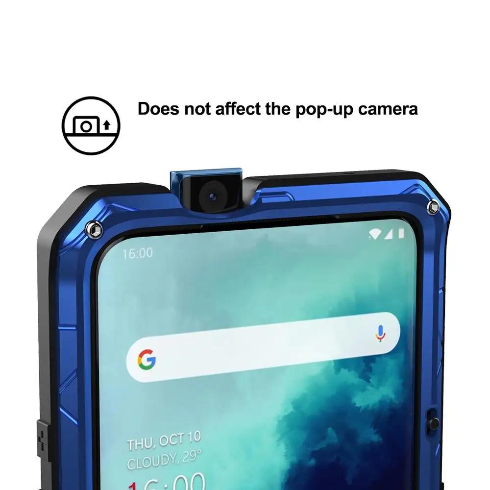 Для Oneplus 7T Pro Чехол для телефона усиленная защита Броня металлический чехол анти-осень Алюминиевый Чехол для Oneplus 7T Pro