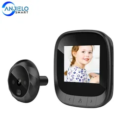 Vidéo Judas Pour Porte Avec IR Maison Intelligente Sonnette 2.4 pouces LCD Caméra De Porte Judas Visionneuse De Porte Vidéo D'appartement oeil Sonnette 