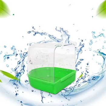 

Parrot Taking A Bath Bird Perch Shower Pet Bird Cage With Mirror Basin Pets Small Parrot Shower Supplies Bath Tool Accessories